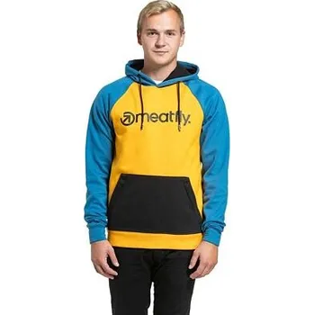 Pánská mikina Meatfly pánská technická mikina Gravel Sunflower / Blue | Modrá | Velikost L