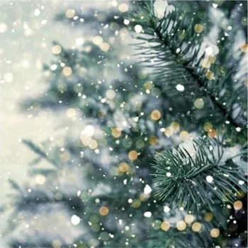 Vánoční ubrousek 33 x 33 mm, jehličí