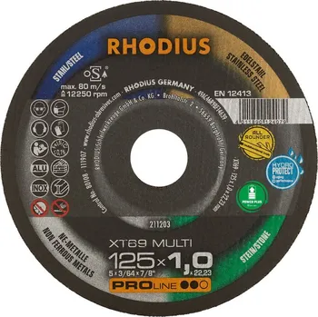 Řezný kotouč Řezný kotouč univerzální RHODIUS XT69 MULTI 125/1.0 XT69 MULTI