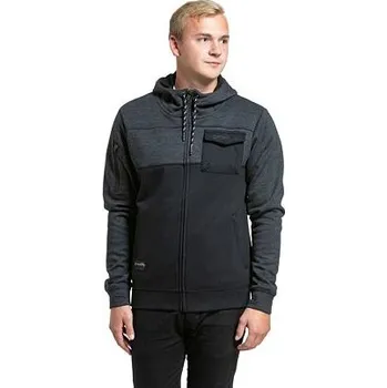 Pánská mikina Meatfly pánská technická mikina Josh Heather Black | Černá | Velikost S