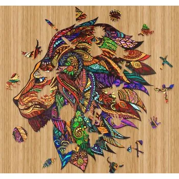 Puzzle Dřevěné kreativní puzzle Král džungle