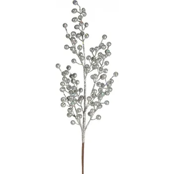 Vánoční dekorace ArtFir Vánoční větvička 60B | stříbrná 45 x 20 cm