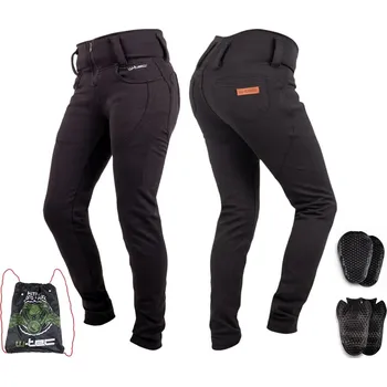 Moto kalhoty W-TEC Dámské moto legíny Nombutta s aramidem černá - L