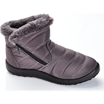 Dámské pantofle 3Pagen Kotníková hřejivá obuv Maria šedá 36