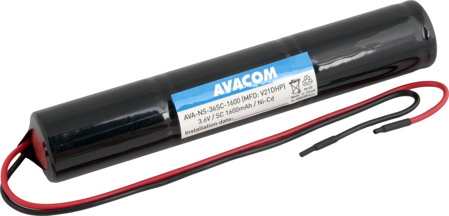 Baterie pro nouzová světla AVACOM Ni-Cd 3,6V 1600mAh vysokoteplotní