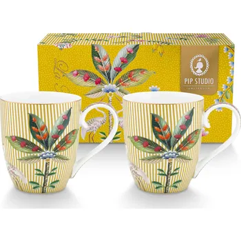Pip Studio set 2 hrnků La Majorelle žlutý, 450 ml