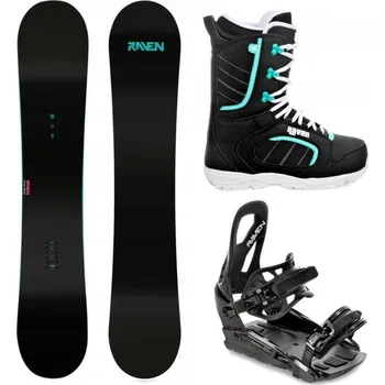 Snowboard Raven Pure mint snowboard + Raven S230 Black vázání + Raven Diva black/mint boty 150 cm + vázání S/M (EU 37-42) + DÁREK + Doprava ZDARMA
