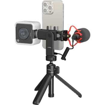 Mikrofon Vlogovací selfie set pro mobil Smallrig Vlog VK-50 II Advanced Version, stativ, mikrofon a LED video světlo