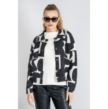 Dámský svetr Rino & Pelle Rino&Pelle dámská bunda Bubbly černo-bílá Velikost: L