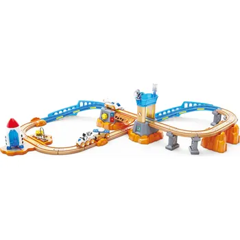 Dřevěná hračka Vláčkodráha - Mise na Mars - 34 ks