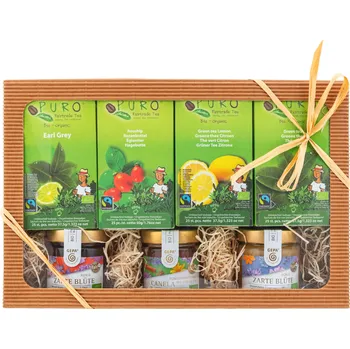 Dárkový potravinový koš Miko - Čajový set