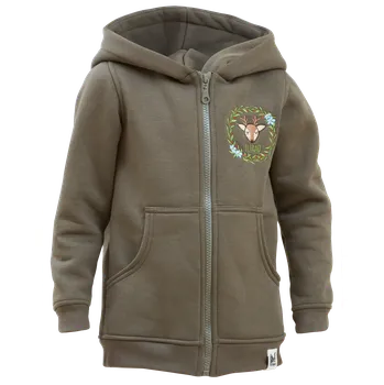 Dívčí mikina Dětská lovecká mikina se zipem TETRAO tlustá 110/116