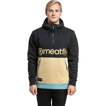 Pánská mikina Meatfly pánská technická mikina Tason Light Brown / Black | Černá | Velikost L