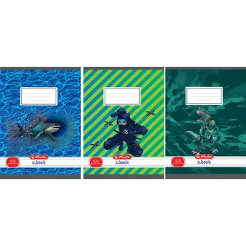 Sešit Sešit Herlitz A5 523, linka, 20 listů, mix motivů pro kluky