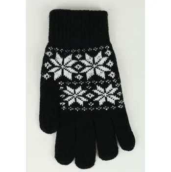 Rukavice SANDROU Dámské pletené prstové rukavice R02 Barva: černé