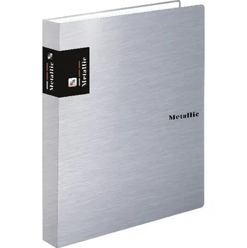 Blok Kroužkový záznamník Mettalic stříbrný A5