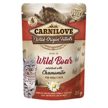 Krmivo pro kočku Carnilove Cat Pouch Wild Boar & Chamomile 85g (min. odběr 24 ks)