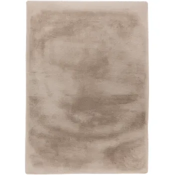 Koberec Happy Shaggy kusový koberec, 170 × 120 cm, sv. béžový, 100% polyester
