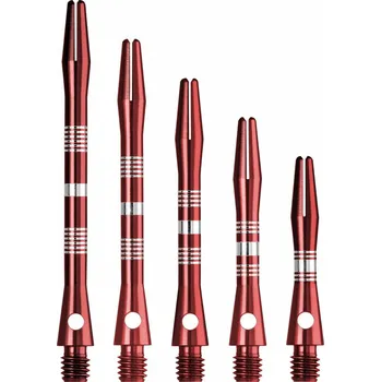 Příslušenství pro šipky Designa Multiline Aluminium Shafts Regrooved Red Velikost: 29 mm extra short