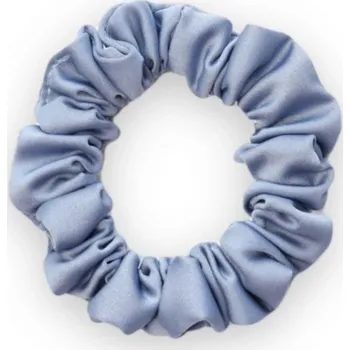 MURU Úzká saténová scrunchie gumička - Modrošedá matná