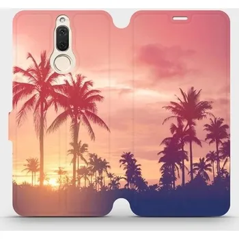 Pouzdro na mobilní telefon Flipové pouzdro Mobiwear - Huawei Mate 10 Lite - M134P Palmy a růžová obloha (Knížkové flip pouzdro, obal, kryt na mobil Huawei Mate 10 Lite - M134P Palmy a růžová obloha, materiál Umělá kůže + TPU - ochrana 360°, stojánek, silikonová vanička, magnetické)