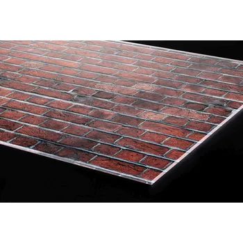 Obklad DIMEX | Plexisklo za kuchyňskou linku PGT-06060-301 | 60 x 60 cm | Tmavě červené cihly + Plexisklo za kuchyňskou linku DIMEX v rozměru 60 x 60 cm, motiv Tmavě červené cihly