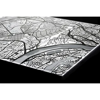 Obklad DIMEX | Plexisklo za kuchyňskou linku PGT-10060-186 | 100 x 60 cm | Mapa Washingtonu D.C. + Plexisklo za kuchyňskou linku DIMEX v rozměru 100 x 60 cm, motiv Mapa Washingtonu D.C.