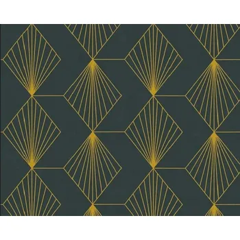 Tapeta A.S. Création | Vliesová tapeta na zeď French Affair 36156-2 | 0,53 x 10,05 m | černá, zlatá + Černá, zlatá vliesová tapeta na stěnu 361562 v rozměru 0,53 x 10,05 m