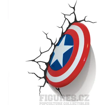 Dekorativní svítidlo Marvel Comics - 3D LED světlo Light Captain America Shield