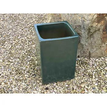 Zahradní dekorace ZahradniDekorace venkovní keramické květináče - váza SQUARE I, výška 34 cm ODSTÍN-GLAZURA: 4.cihlově tmavá-terakota-CT