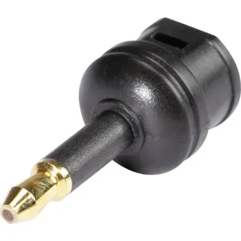 Elektrická zásuvka Hicon POF-711 Toslink audio adaptér [1x Toslink zásuvka (ODT) - 1x Optická zástrčka 3,5 mm] černá