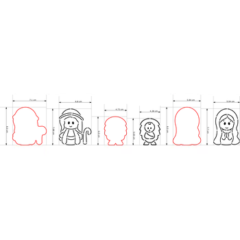 Vykrajovátko Naše Vykrajovátko Betlém - sada vykrajovátek a šablon Velikost: 8 cm Sada