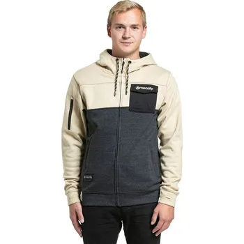 Pánská mikina mikina Meatfly Josh Zip - Sand/Black Heather L