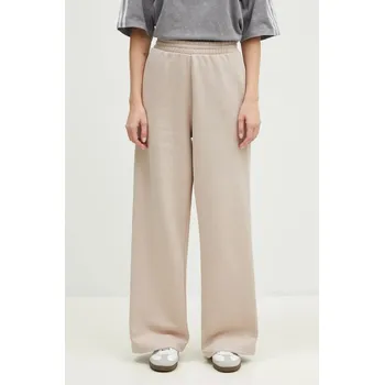 Tepláky adidas Originals Femme Galore Wideleg Fleece Pants, S, béžová, 80X
