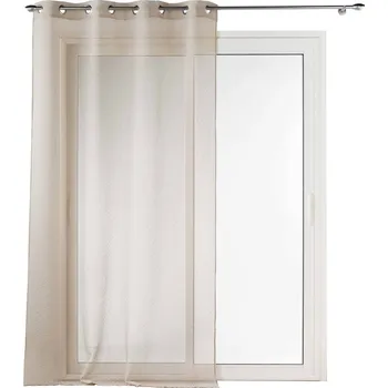 Záclona Douceur d'intérieur Záclona do obývacího pokoje, AMANI, hladká, béžová