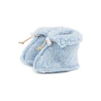 Capáčky Vlnka Dětské vlněné capáčky modrá velikost obuv dětské 0 - 6 Měsíců