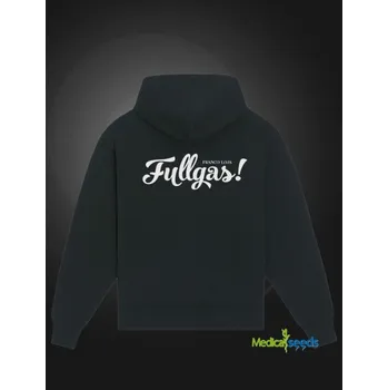 Pánská mikina Mikina Fullgas! s kapucí bez zipu - černá XXXL