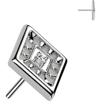 Piercing Atreya Titanová bezzávitová koncovka tepaná Barva: Stříbrná