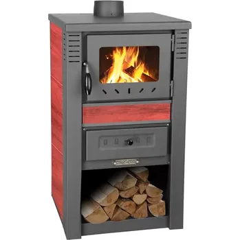 Krbová kamna STREND PRO Krbová kamna Nova Ceramic, 7,5 kW, 120 mm, červená