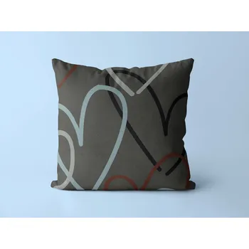 Dekorativní polštářek Aaryans Flanelový dekorační polštářek Lovela šedý 45 x 45 cm