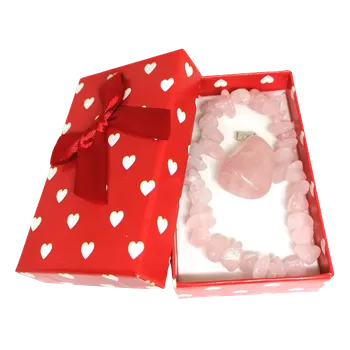 Kosmetická sada Dárková sada v srdíčkové krabičce - růženín