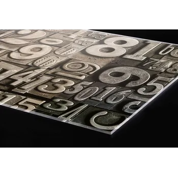 Obklad DIMEX | Plexisklo za kuchyňskou linku PGT-10060-077 | 100 x 60 cm | Číslice + Plexisklo za kuchyňskou linku DIMEX v rozměru 100 x 60 cm, motiv Číslice