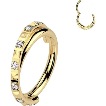 Piercing Atreya Titanový kroužek s otevíráním Abrax Barva: Zlatá, Velikost: 1 mm, Délka / Průměr: 8 mm