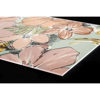 Obklad DIMEX | Plexisklo za kuchyňskou linku PGT-08040-215 | 80 x 40 cm | Barevný květinový vzor + Plexisklo za kuchyňskou linku DIMEX v rozměru 80 x 40 cm, motiv Barevný květinový vzor