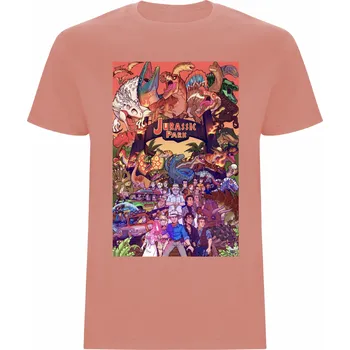 Dětská móda Tričko Jurský Park Cartoon Barva: Lososová, Velikost: 11/12 let - 146/152