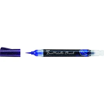 Pentel Dual Metallic Brush Violet + Metallic Blue XGFH