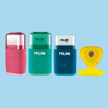 Ořezávátko Milan trojhranné ořezávátko s pryží mix barev