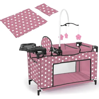 Doplněk pro panenku Bayer Design Multibed 1253896 multifunkční postýlka pro panenky, starorůžová
