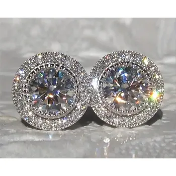 Náušnice Zirkonové náušnice pecky ve stříbrné barvě