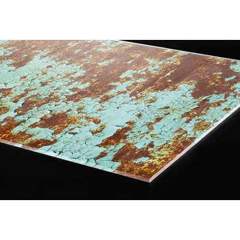 Obklad DIMEX | Plexisklo za kuchyňskou linku PGT-08040-268 | 80 x 40 cm | Rez na starém barevném kovu + Plexisklo za kuchyňskou linku DIMEX v rozměru 80 x 40 cm, motiv Rez na starém barevném kovu